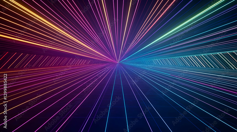 Poster Abstract Digital Light Tunnel with Geometric Lines and a Rainbow Color Spectrum