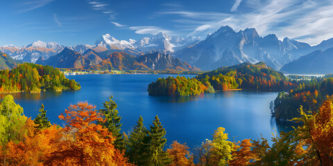 Obraz premium mountain lake in autumn