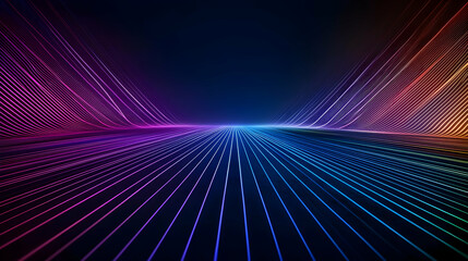 Fototapeta premium Abstract Digital Display Of Colorful Pixelated Lines Forming Dynamic Futuristic Designs