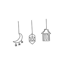 ramadan lantern line art