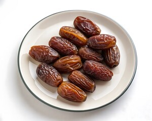 Delicious Medjool Dates on a Plate - Healthy and Nutritious Snack