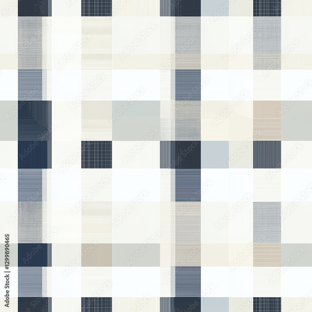 Poster seamless gingham fabric patterns with duotone check design textured yarns modern tartan and striped 
