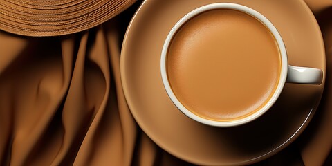 coffee , Minimalistic Photo with copy space, award winning photograph, hyper realistic, insane 