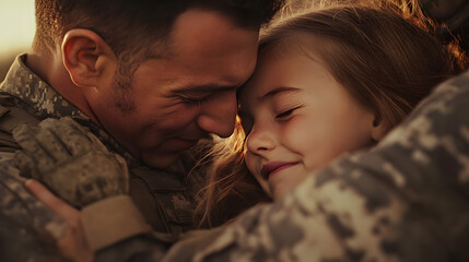 reuniting with their family, tears of joy and relief on their faces 