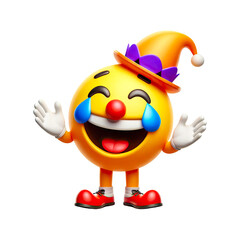 Fototapeta premium April Fool's Day Emoji Clown 3D Character 05