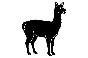 Llama Silhouette vector illustration