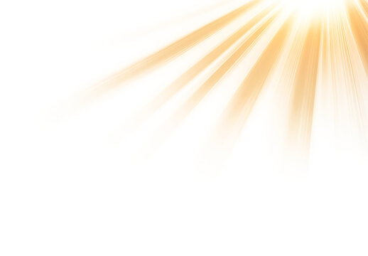 Overlays, overlay, light transition, effects sunlight, lens flare, light leaks sun rays light overlays yellow flare glow isolated on transparent backgrounds for design. AI generate.