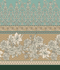 seamless pattern with flowers