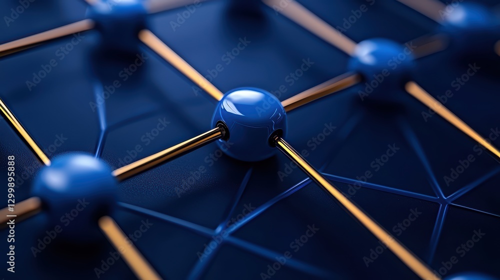 Poster detailed networking strategies showcasing connections and data relationships