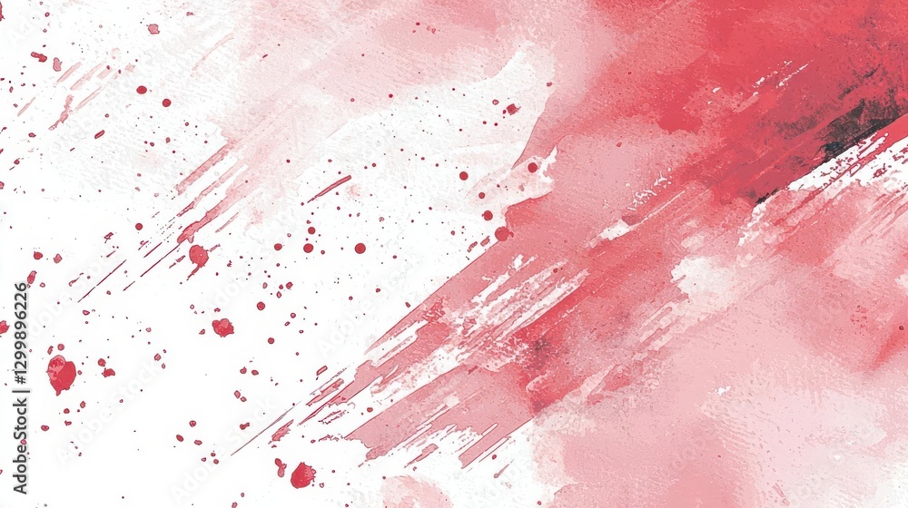 Aufkleber abstract red watercolor background texture with dynamic brushstrokes