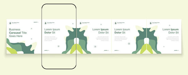 Tips instagram social media template or Linkedin carousel banner post