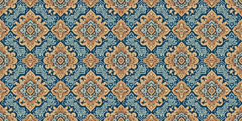 Tribal Thai art style seamless pattern abstract traditional 