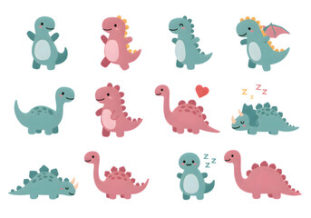 Obraz premium Cute Dinosaur Collection for Kids
