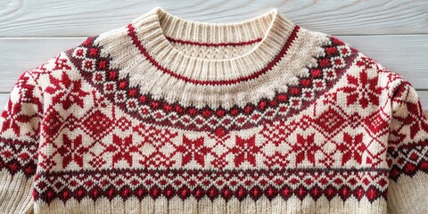 Cozy winter sweater with snowflakes, texture, casual,  texture, casual, fleece, sweater, cold climate, warm