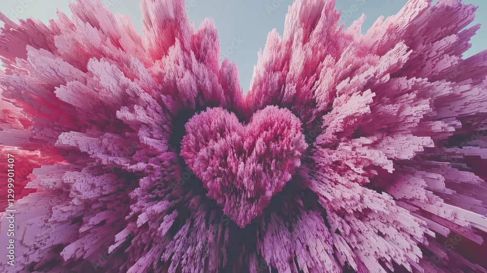 Poster pink and purple abstract art piece with swirling patterns and textures for creative backgrounds