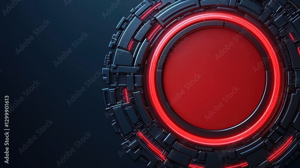 Poster futuristic macro quantum computing design highlighting technological advancements