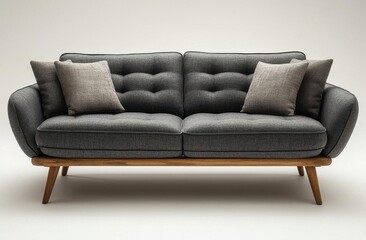 a couch with pillows and pillows on it