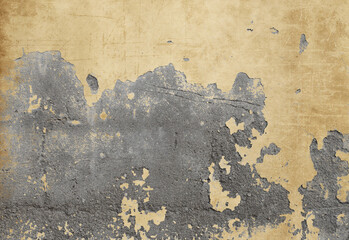 Damaged grunge concrete wall texture for background.