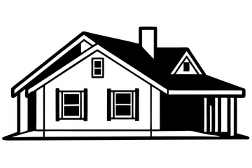 House Silhouette vector illustration
