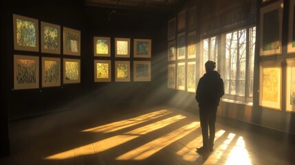 Student Art Presentation in Natural Lighting