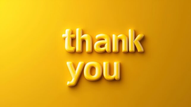 Vibrant yellow thank you background, expressing gratitude and appreciation bright