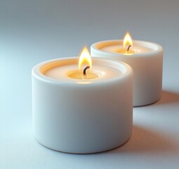 candles on a white surface
