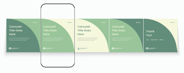 Tips instagram social media template or Linkedin carousel banner post