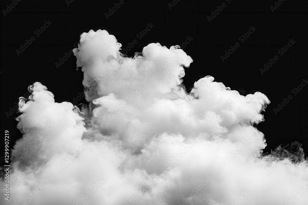 Poster soft white cloud floating against a smooth background for tranquil nature concepts and peaceful desi