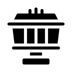 Control tower glyph icon