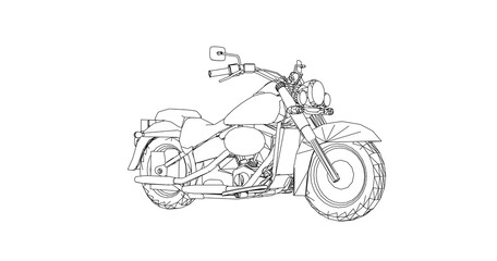 motorcycle on white background