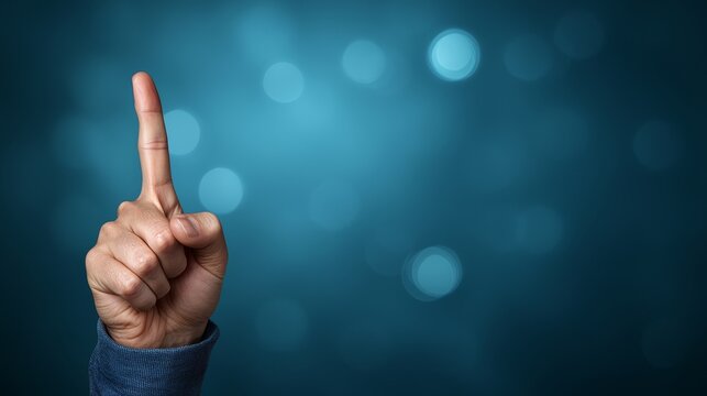 Captivating image of a person pointing, exploring nonverbal communication through precise hand gestures and direction indication