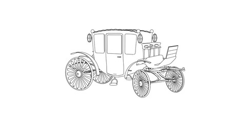 Fototapeta premium car hand drawing and sketch black and white. 