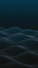 Abstract Waveforms: Dynamic Blue Curves and Flowing Lines in Minimalist Vector Background Design