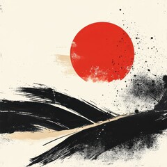 Dynamic brushstrokes showcase abstract art contemporary gallery minimalist style close-up view artistic expression