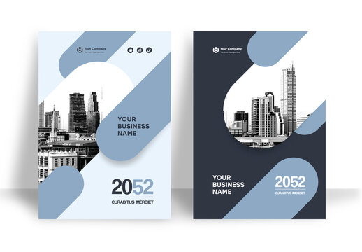 Grey and Black Book Cover Layout