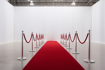 A long red carpet, often associated with events like movie premieres and award ceremonies.