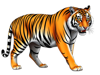 Obraz premium tiger vector illustration in white background 