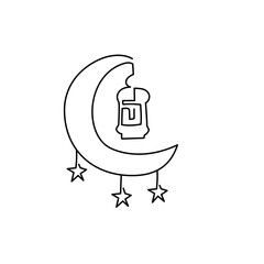 ramadan lantern line art