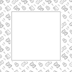 business frame. doodle startup square frame. business background