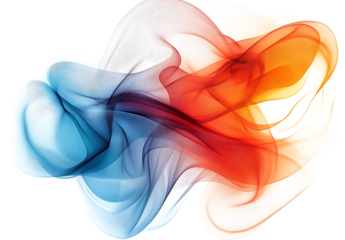 harmonious patterns swirling in an abstract shape isolated on a white and transparent background, generative ai