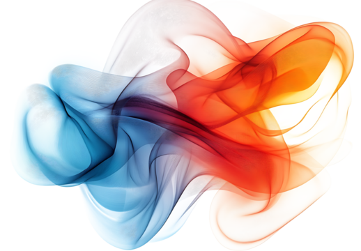 harmonious patterns swirling in an abstract shape isolated on a white and transparent background, generative ai