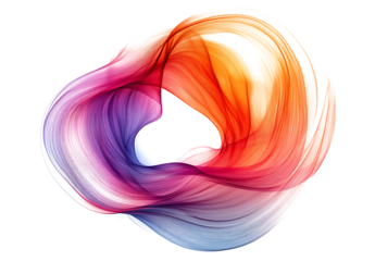 harmonious patterns swirling in an abstract shape isolated on a white and transparent background, generative ai