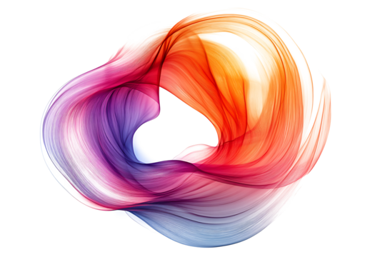 harmonious patterns swirling in an abstract shape isolated on a white and transparent background, generative ai - Powered by Adobe