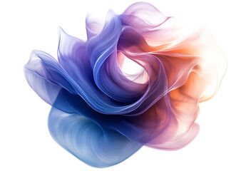 harmonious patterns swirling in an abstract shape isolated on a white and transparent background, generative ai