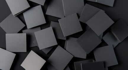 Scattered geometric shapes form a random pattern. Tile or ceramic, backdrop for design, texture