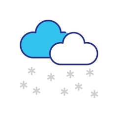 Moderate Snow Icon vector stock illustration