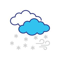 Heavy Snow Icon vector stock illustration