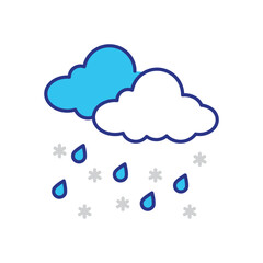 Sleet Icon vector stock illustration