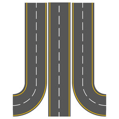 Set of vector road illustration