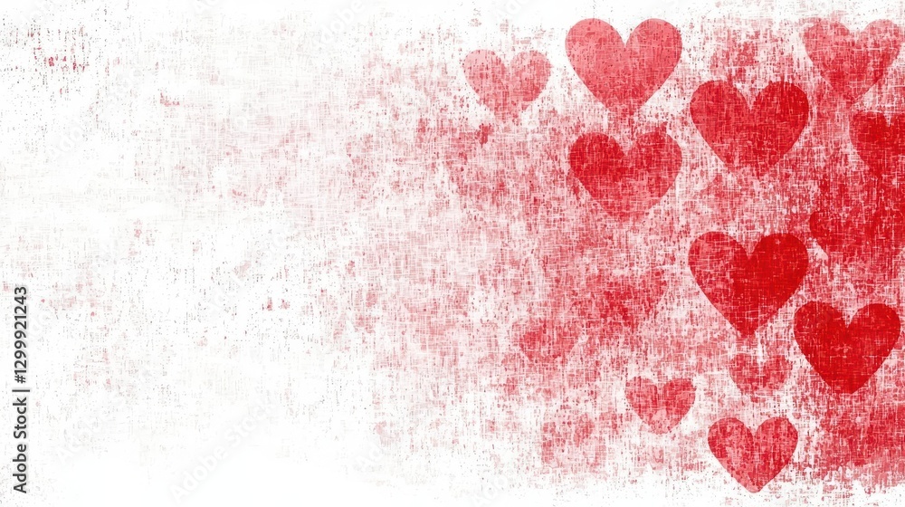 Aufkleber heart shape created from multiple red hearts on a white background for valentines day
